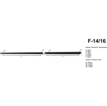 Lišta karosérie Ochranné lišty dveří LDF14/16