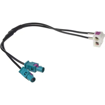 Redukce Anténní adaptér double FAKRA samice 90°/2x FAKRA samec