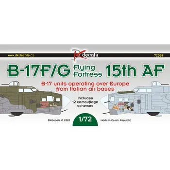 Plastikový model 1/72 B-17F/G 15th AF over Europe (12x camo)