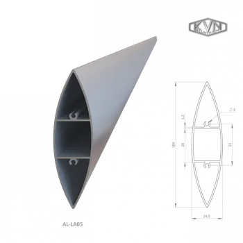 Plot Profil na výplň 100x24,5x6000 mm, materiál EN AW-6060 T66, přírodní hliník bez povrchové úpravy, cena za KUS