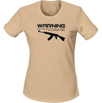 Dámské tričko Dámské funkční tričko BAD HABIT SA58 - písková