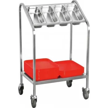 Plošinový vozík Vozík na příbory a tácy WPT4 (vč. GN)
