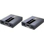 PremiumCord HDMI extender na 120m přes jeden kabel Cat5/6, bez zpoždění