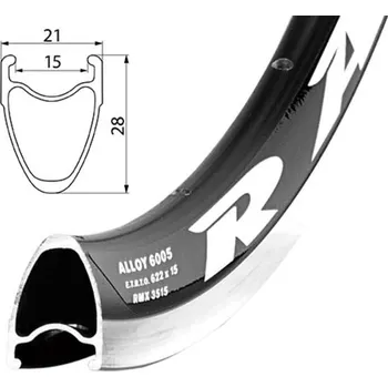 Ráfek na kolo Remerx RAPID 622x15 černý 32 děr