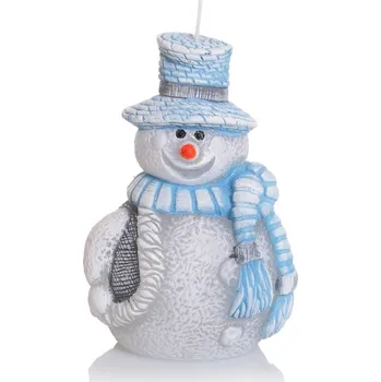 Svíčka Svíčka 3D sněhulák modrý 290g