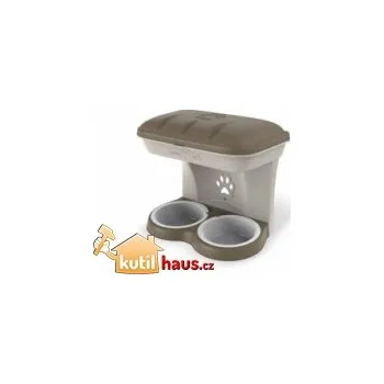 Miska pro psa ALDOTRADE Nástěnný držák misek pro mazlíčky - zelená