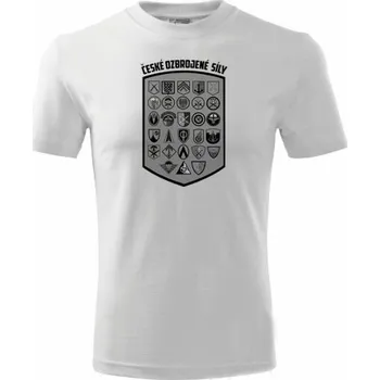 Pánské tričko STRIKER Tričko České ozbrojené síly Barva: Bílá, Velikost: S