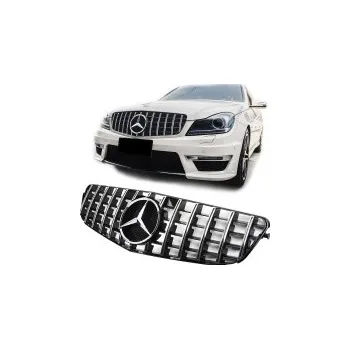 Tuning Sportovní maska Mercedes C Class W204 AMG look, černá lesklá / chrom