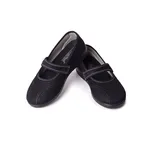 Vlnka Manufacture Dámské komfortní ortopedické baleríny na suchý zip černé 37