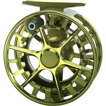 Rybářský naviják Muškařský naviják Waterworks Lamson Guru -5+ Olive Green