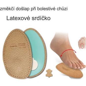 Vložka do bot SVORTO špičky kožené se srdíčkem 033 vel.35-42, --- - 35-36