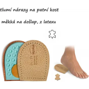 Vložka do bot SVORTO Podpatěnky latex 022 vel.33-46, --- - 43-46