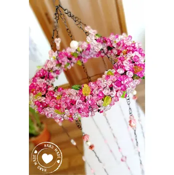 Drátovaná zvonkohra Šípkový keř 20x100cm Drátované stromy života