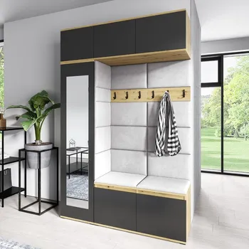 Předsíňová stěna Předsíňová stěna s čalouněnými panely Emi 21, 145 cm