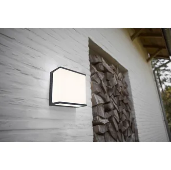 Nástěnné svítidlo Lutec 5105003125 LED venkovní nástěnné svítidlo Doblo , 19,1W , 1500lm , 4000K , IP54 , Šedá d-LT5105003125, přírodní bílá