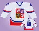 Hokejový dres ČR Jágr 68 bílý S