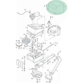 NICE PPD0723A.4540 kryt vrchný plastový pre POP, RAL7016