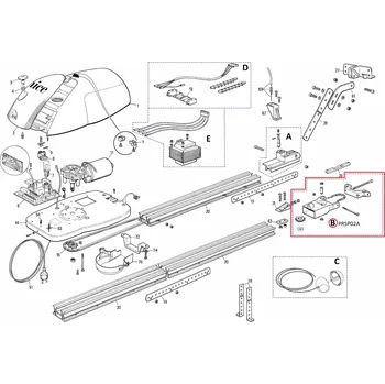 Pohon brány NICE PRSP02A kit - koncový díl dráhy pro SPIDO/ SPIDER
