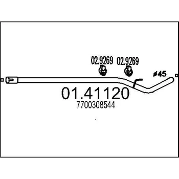 Výfuková trubka Výfuková trubka MTS 01.41120