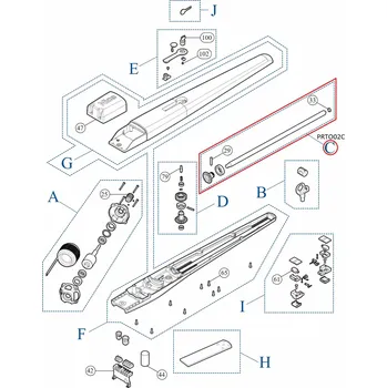 NICE PRTO02C kit - závitová tyč 20x16 4P, TOONA5015/5016