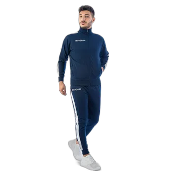 tepláková souprava givova Revolution Cotone tmavě modrá/bílá 0403 5XS