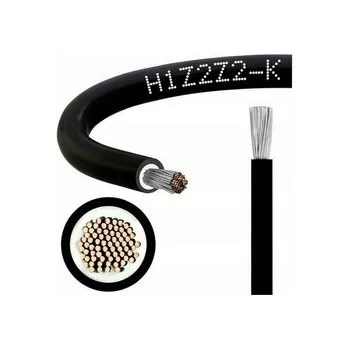 elektrický kabel kabel pro FVE Solar H1Z2Z2-K 1x6 1kV černý - buben 500m (překližka)