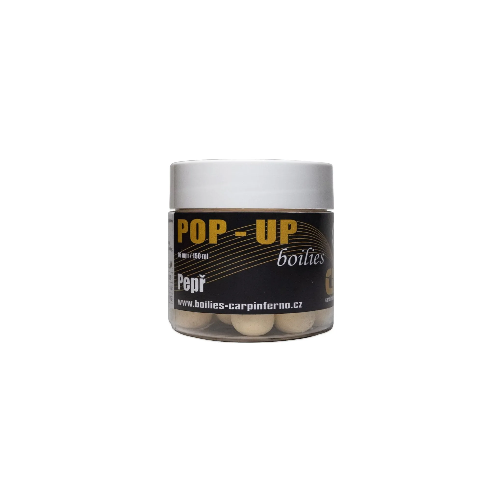 Fotografie 1 - Boilies Carp Inferno Pop-Up Boilies 16 mm/150 ml Pepř