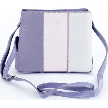 Tříoddílová fialová (lila) crossbody kabelka David Jones 6939-1