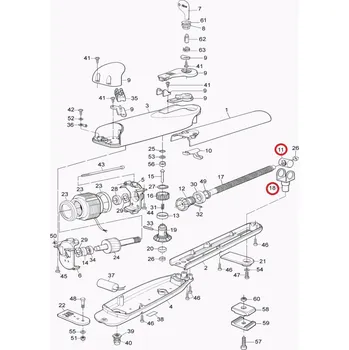 NICE PRMB05A vidlice s mosaznou maticí 6závitová pro WG4000/ MB4005/ MB4006/ MB4605