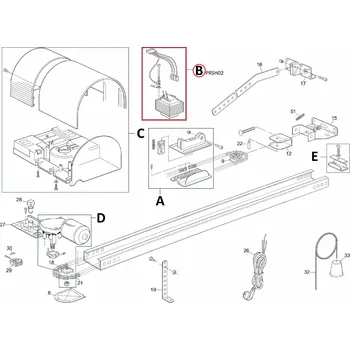 Pohon brány NICE PRSH02 transformátor KIT pre SHEL50