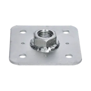 Tesařské kování KOVIAN, s.r.o. Horní deska 110x110 s maticí M24, žárový pozink, výška 23mm, patka pilíře