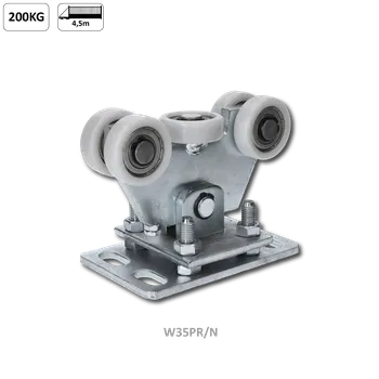 KVN Vozík pre C-profil 70x70x4mm, výškovo nastaviteľný, 5x polyamidové koliesko s ložiskom 6004ZZ