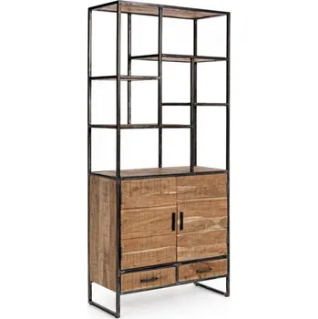 Knihovna BIZZOTTO knihovna ELMER s dvířky a šuplíky 200x90 cm 0746318