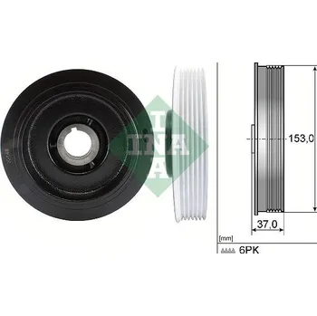 Řemenice, klikový hřídel INA 544 0058 10