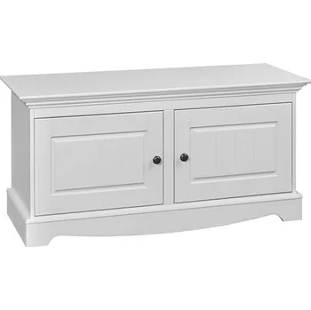 Komoda KATMANDU Dřevěný botník, komoda Belluno Elegante, bílá, rozměr 53x112x45cm