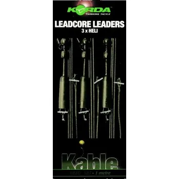 Korda Heli Leadcore Leader Weed/Silt 3ks
