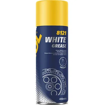 Motorový olej MANNOL White Grease 8121 450ml - Bílé minerální mazivo na bázi lithného mýdla