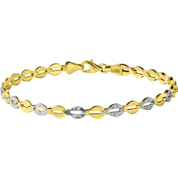 Náramek GEMMAX Zlatý dámský náramek délka 19 cm – zlatý šperk ryzosti 585/1000 v Dárkovém balení s Certifikátem GLBCN-19-32871