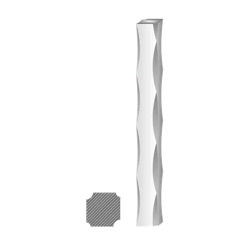 Příslušenství pro plot KOVIAN, s.r.o. tyč štvorcová plná 14x14mm, čierna S235, zdobená po hranách L=5000mm, cena za 1ks(5m)