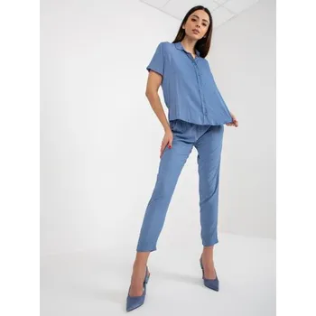 Dámská košile Dámská halenka s krátkými rukávy SUBLEVEL modrá