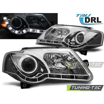 Přední světlomet PŘEDNÍ SVĚTLA TRUE DRL CHROM pro VW PASSAT B6 3C 03.05-10
