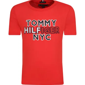 Pánské tričko Tommy Hilfiger Tričko | Barva:červený | Velikost:176