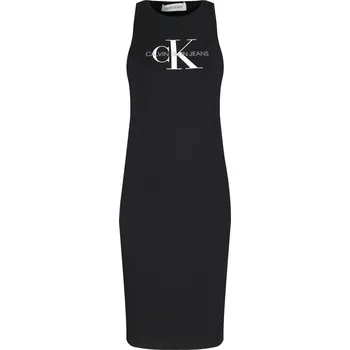 Dámské oblečení CALVIN KLEIN JEANS Šaty MONOGRAM | Barva:černý | Velikost:S
