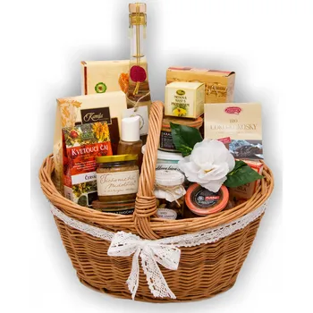 Dárkový potravinový koš Český koš Svatební dárkový koš