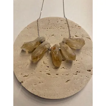 Náhrdelník Náhrdelník s krystaly z přírodních kamenů, WHITE ORCHID kameny: citrín