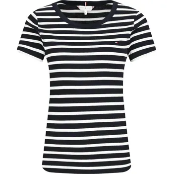 Dámské tričko Tommy Hilfiger Tričko TH ESSENTIAL | Barva:tmavě modrá | Velikost:M
