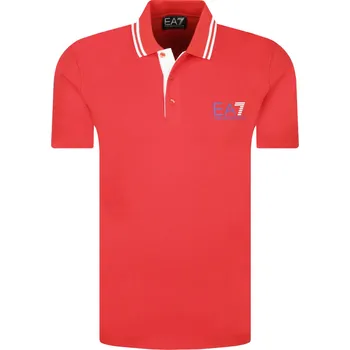Pánské oblečení EA7 Polokošile | Barva:červený | Velikost:XXL