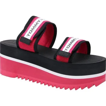 Dámská obuv Tommy Jeans Pantofle CHUNKY | Barva:červený | Velikost:37