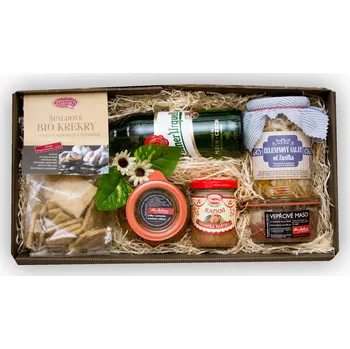 Dárkový potravinový koš Český koš Slaná dárková krabička