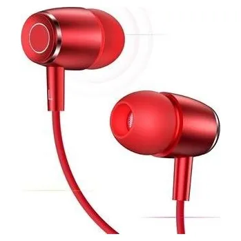 Elektronika USAMS EP-26 Metal In-Ear Stereo Headset 3,5mm Red